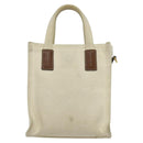 BALLY Crystalia XS Hand Bag Canvas 2way White Gold Auth mr1384-2