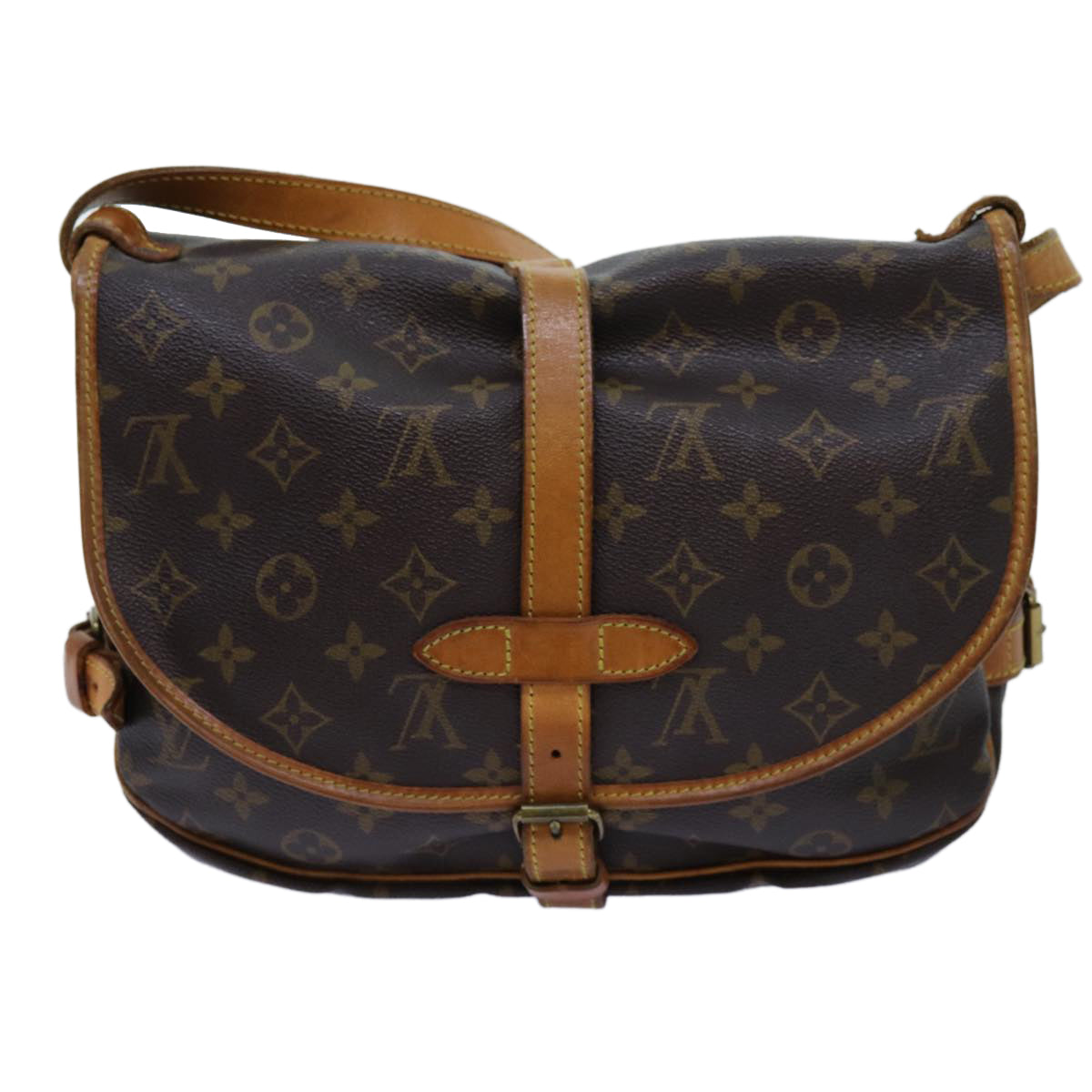 LOUIS VUITTON Monogram Saumur 30 Shoulder Bag M42256 LV Auth mr139 - 0