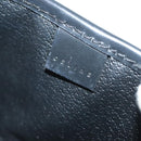 CELINE Macadam Canvas Pouch PVC Leather Black Gold Auth mr1397-13