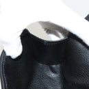 CELINE Macadam Canvas Pouch PVC Leather Black Gold Auth mr1397-16