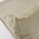 PRADA Chain Tote Bag Nylon White Silver Auth mr1398-14