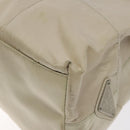 PRADA Chain Tote Bag Nylon White Silver Auth mr1398-15