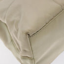 PRADA Chain Tote Bag Nylon White Silver Auth mr1398-16