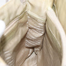 PRADA Chain Tote Bag Nylon White Silver Auth mr1398-19