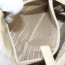 PRADA Chain Tote Bag Nylon White Silver Auth mr1398-21