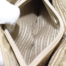 PRADA Chain Tote Bag Nylon White Silver Auth mr1398-22