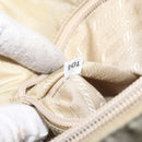 PRADA Chain Tote Bag Nylon White Silver Auth mr1398-12