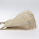 PRADA Chain Tote Bag Nylon White Silver Auth mr1398-4