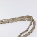 PRADA Chain Tote Bag Nylon White Silver Auth mr1398-8