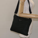 PRADA Shoulder Bag Nylon Black Silver Auth mr1401-21