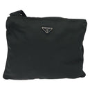 PRADA Shoulder Bag Nylon Black Silver Auth mr1401-13