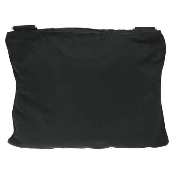 PRADA Shoulder Bag Nylon Black Silver Auth mr1401