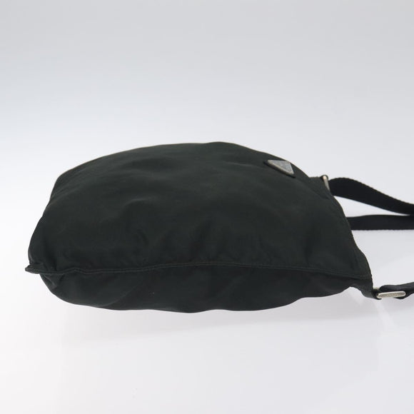 PRADA Shoulder Bag Nylon Black Silver Auth mr1401