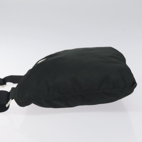 PRADA Shoulder Bag Nylon Black Silver Auth mr1401