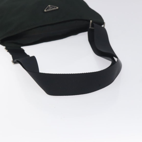 PRADA Shoulder Bag Nylon Black Silver Auth mr1401