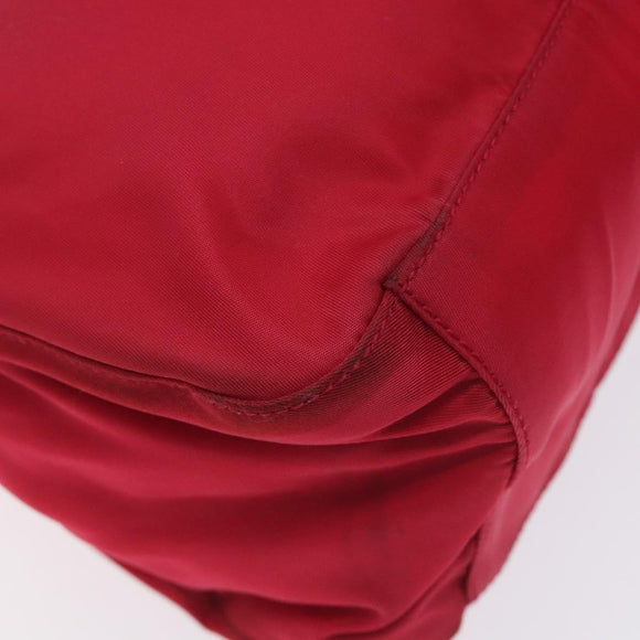 PRADA Hand Bag Nylon Plastic Pink Clear Auth mr1402