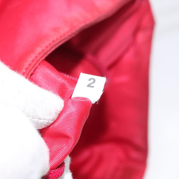 PRADA Hand Bag Nylon Plastic Pink Clear Auth mr1402