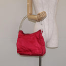 PRADA Hand Bag Nylon Plastic Pink Clear Auth mr1402-23
