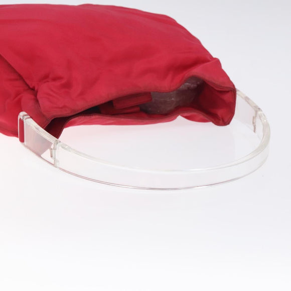 PRADA Hand Bag Nylon Plastic Pink Clear Auth mr1402