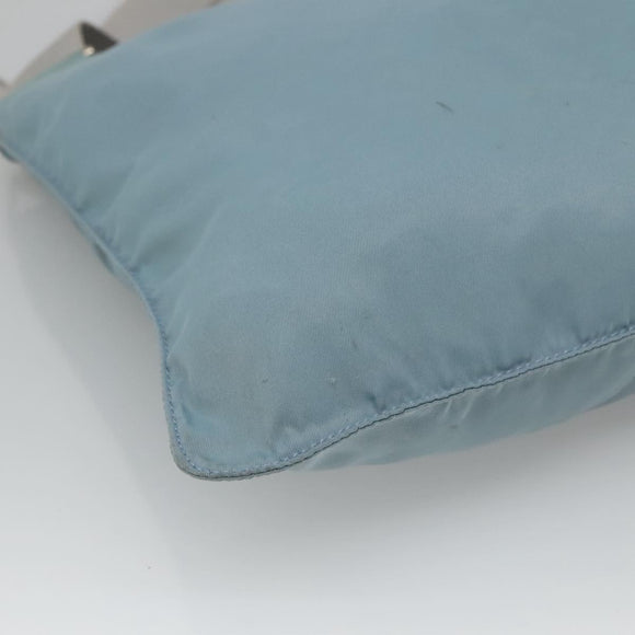 PRADA Shoulder Bag Nylon Blue Silver Auth mr1407