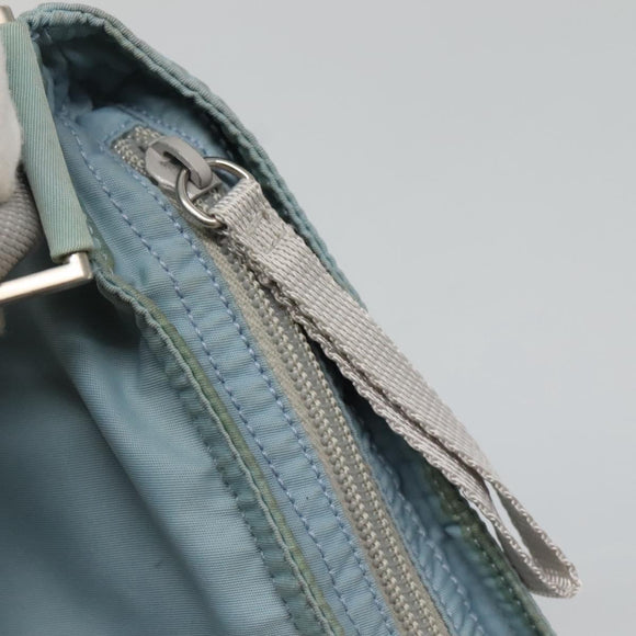 PRADA Shoulder Bag Nylon Blue Silver Auth mr1407