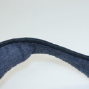 CHANEL Sports Sun Visor Cotton Navy CC Auth mr1413-11