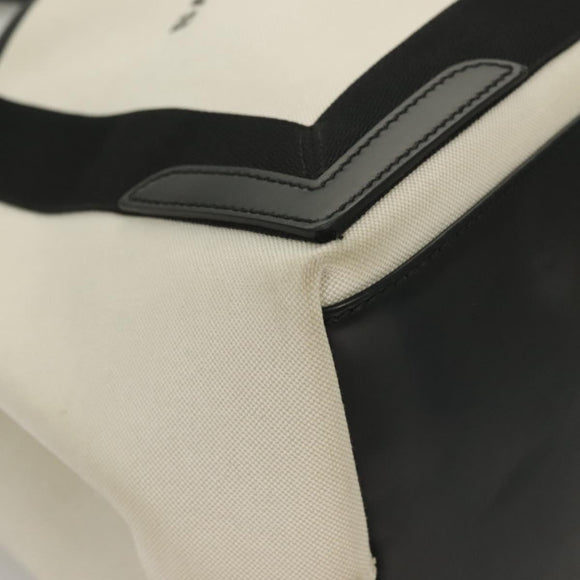BALENCIAGA Cabas S Tote Bag Canvas White 339933 Auth mr1425