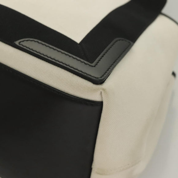 BALENCIAGA Cabas S Tote Bag Canvas White 339933 Auth mr1425