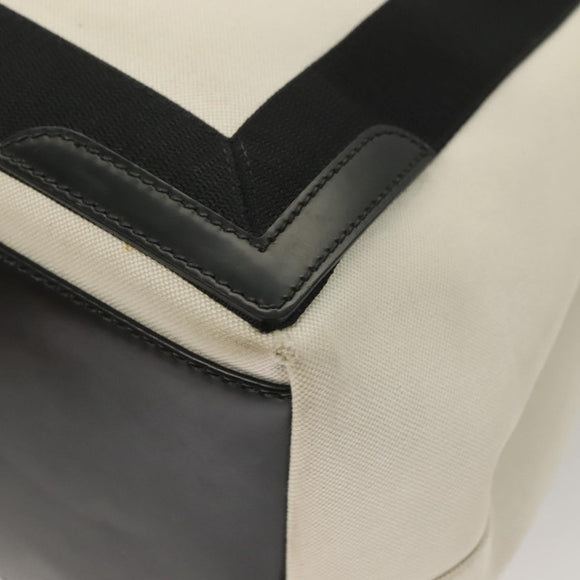 BALENCIAGA Cabas S Tote Bag Canvas White 339933 Auth mr1425