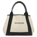 BALENCIAGA Cabas S Tote Bag Canvas White 339933 Auth mr1425-13