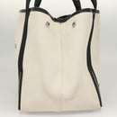 BALENCIAGA Cabas S Tote Bag Canvas White 339933 Auth mr1425-3