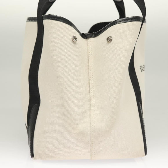 BALENCIAGA Cabas S Tote Bag Canvas White 339933 Auth mr1425