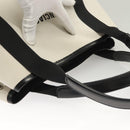 BALENCIAGA Cabas S Tote Bag Canvas White 339933 Auth mr1425-6