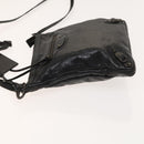 BALENCIAGA City Shoulder Bag Leather Black Auth mr1426-4