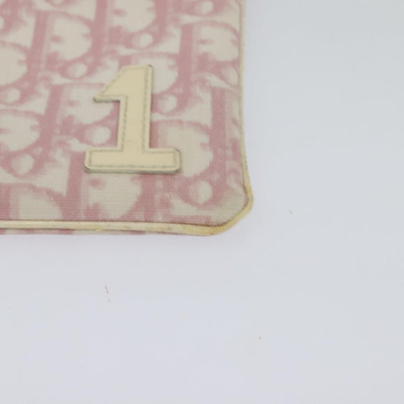 Christian Dior Trotter Canvas Shoulder Bag PVC Pink Auth mr1430