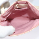 Christian Dior Trotter Canvas Shoulder Bag PVC Pink Auth mr1430-11