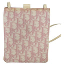 Christian Dior Trotter Canvas Shoulder Bag PVC Pink Auth mr1430-2