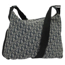Christian Dior Trotter Canvas Shoulder Bag Navy Silver Auth mr1433-1