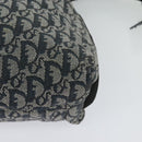 Christian Dior Trotter Canvas Shoulder Bag Navy Silver Auth mr1433-13