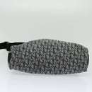 Christian Dior Trotter Canvas Shoulder Bag Navy Silver Auth mr1433-9
