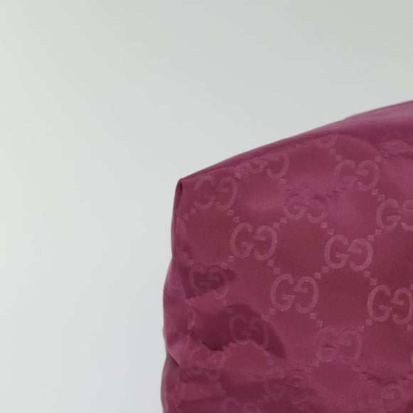 GUCCI GG Canvas Guccissima Hand Bag Nylon 2way Pink Silver 387067 Auth mr1442