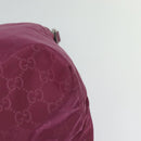 GUCCI GG Canvas Guccissima Hand Bag Nylon 2way Pink Silver 387067 Auth mr1442-16