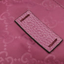 GUCCI GG Canvas Guccissima Hand Bag Nylon 2way Pink Silver 387067 Auth mr1442-17