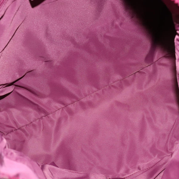 GUCCI GG Canvas Guccissima Hand Bag Nylon 2way Pink Silver 387067 Auth mr1442