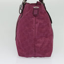 GUCCI GG Canvas Guccissima Hand Bag Nylon 2way Pink Silver 387067 Auth mr1442-4