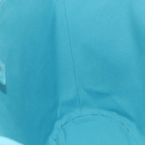 HERMES Panier Plage GM Tote Bag Canvas Blue Silver Auth mr1445