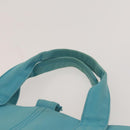 HERMES Panier Plage GM Tote Bag Canvas Blue Silver Auth mr1445-8