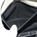 BALLY Quilted Chain Shoulder Bag Leather Beige Gold Auth mr1446-22