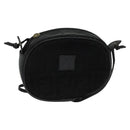 FENDI Zucca Canvas Shoulder Bag Black Gold Auth mr1448-1