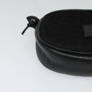 FENDI Zucca Canvas Shoulder Bag Black Gold Auth mr1448-9